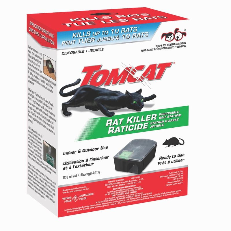 Tomcat® Rat Killer Disposable Bait Station - Tier 1 (Child and dog resistant bait station) image number null