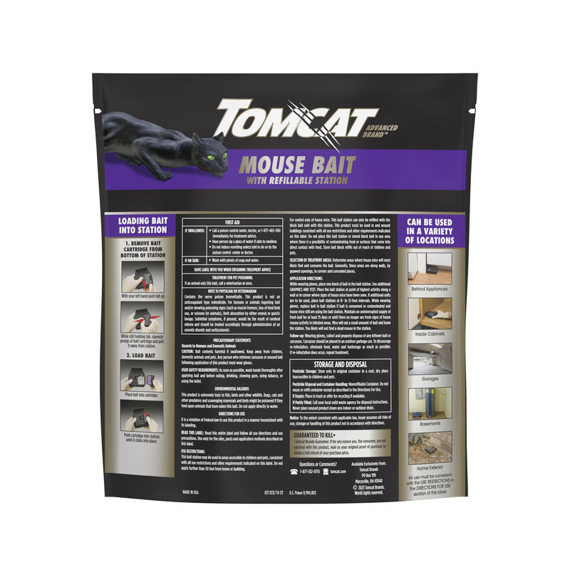 Tomcat Advanced Brand Mouse Bait with Disposable Station