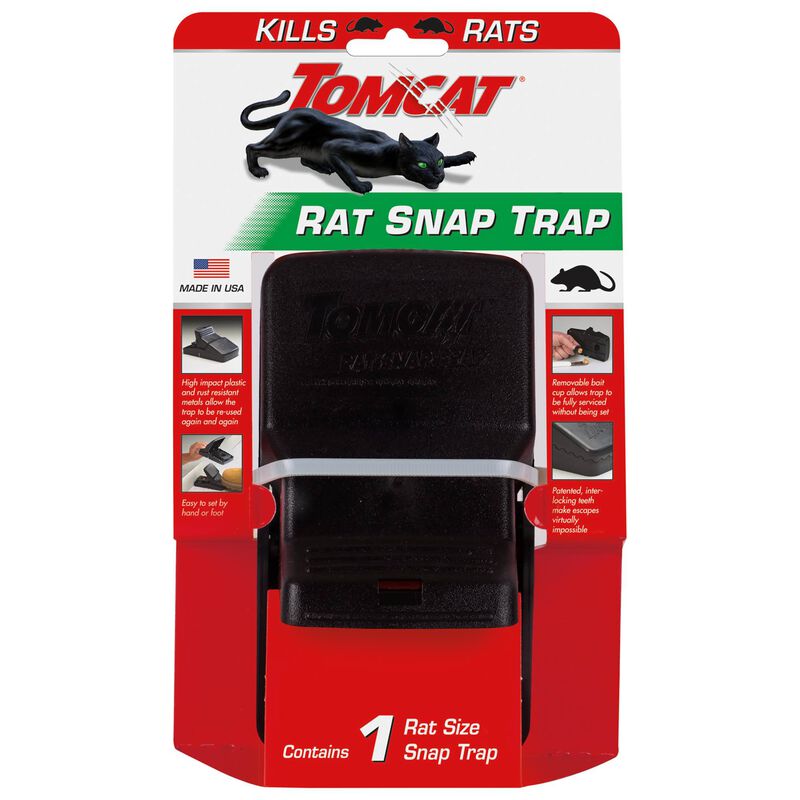 Pest Tek Black Plastic Mouse Trap - Interlocking Teeth, Open Top, Reusable  - 4 1/2 x 2 x 2 1/4 - 6 count box