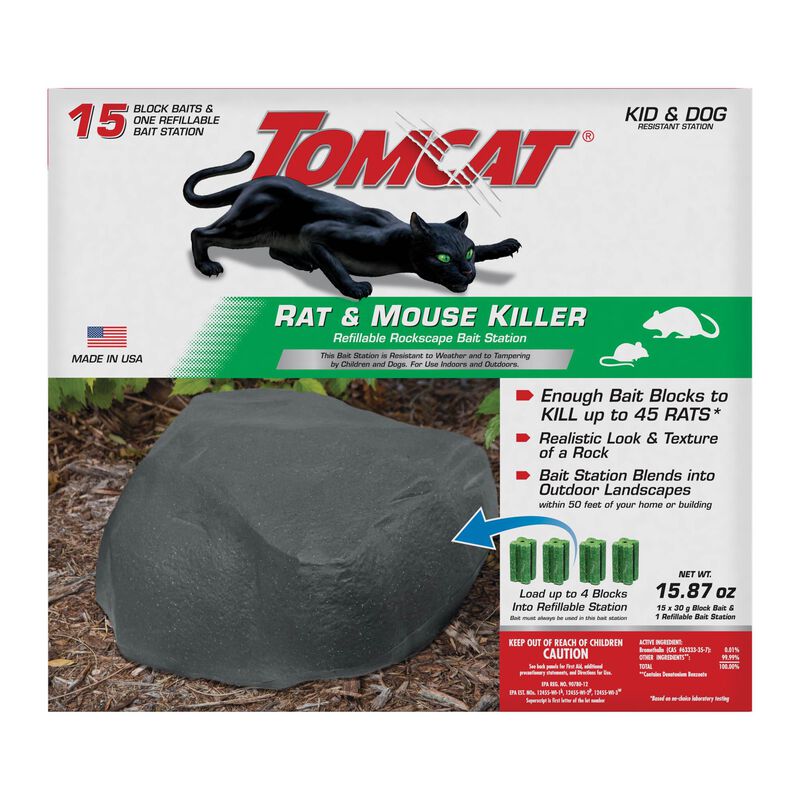 Tomcat Rat Killer Refillable Bait Station 15x30g