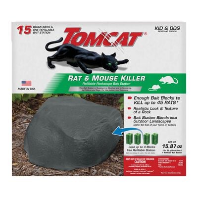 Tomcat® Rat & Mouse Killer Refillable Rockscape Bait Station