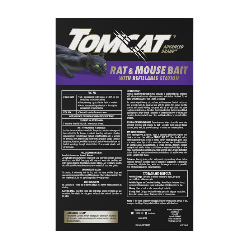 Tomcat Advanced Brand Rat & Mouse Bait with Refillable Station image number null