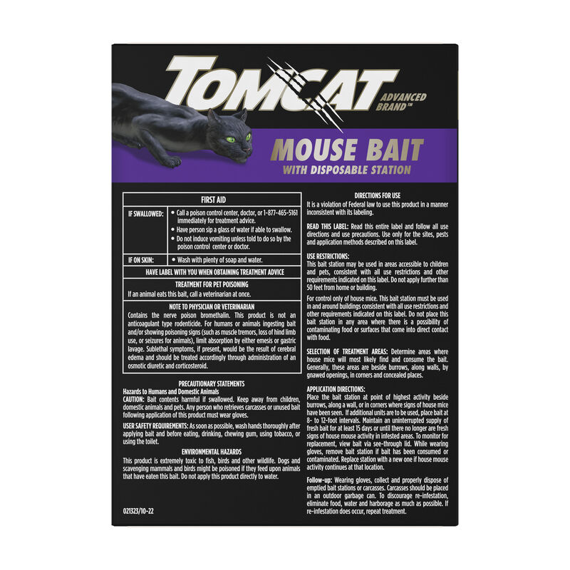 Tomcat Advanced Brand Mouse Bait with Disposable Station image number null