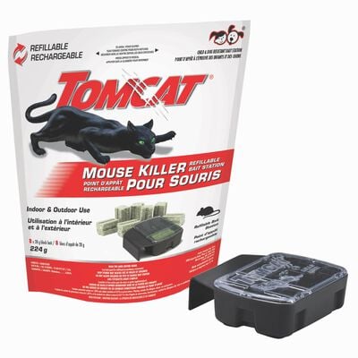 Tomcat® point d'appât rechargeable et blocs pour souris - Tier 1 (Résistant aux enfants et aux chiens)