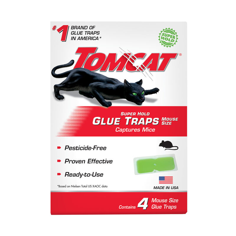 Tomcat Mouse size, Super Hold Glue Traps, 4-Pack