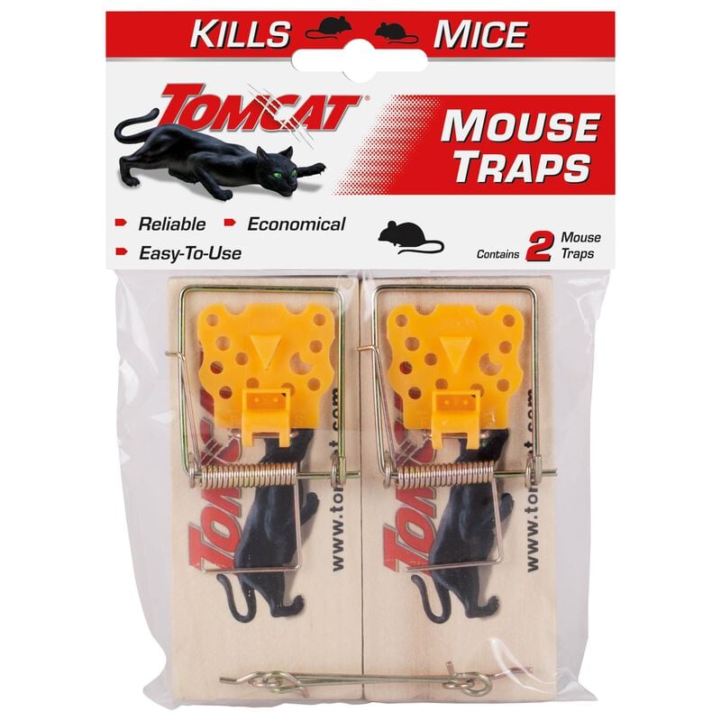 TOMCAT Press 'N Set Mouse Trap, Plastic, Spring-Loaded Mouse