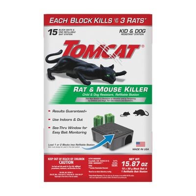 Tomcat® Rat and Mouse Killer Child and Dog Resistant, Refillable Station
