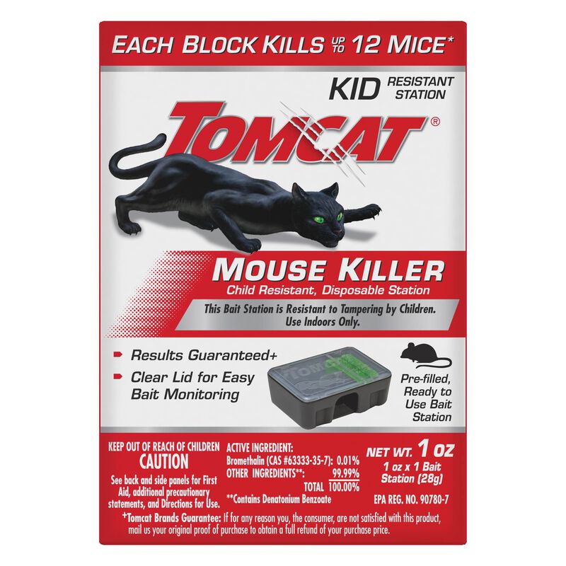 Tomcat Mouse Killer Child Resistant, Disposable Station